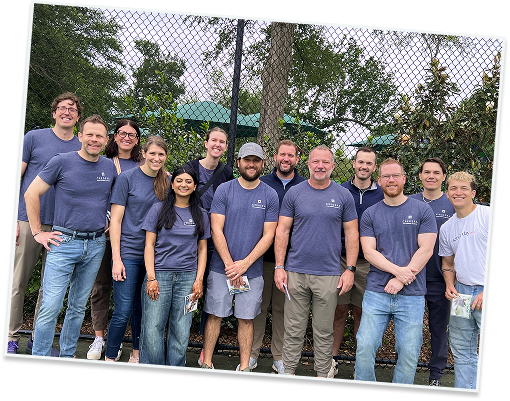 Credera team in matching shirts